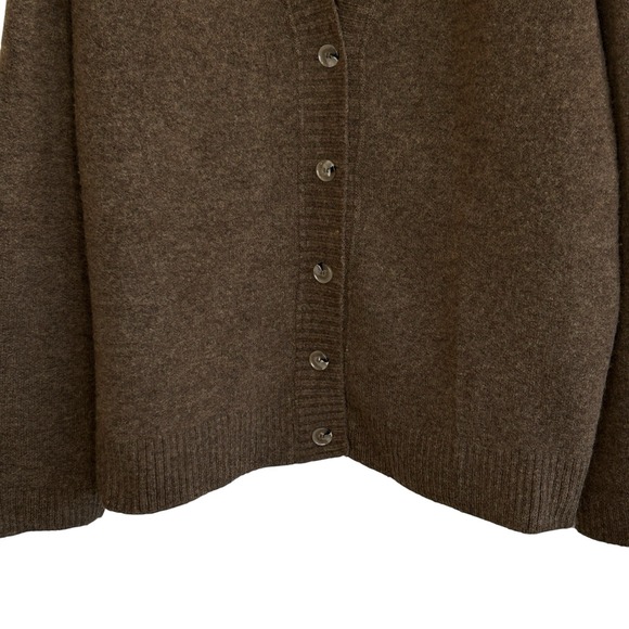 Nanushka Wool Alpaca Cardigan Medium Grandpa Preppy Oversize Old Money Brown - Picture 4 of 11